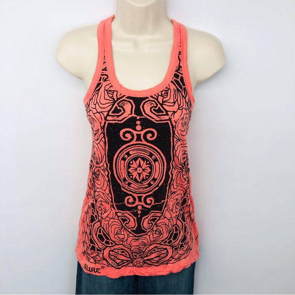 Sure Orange Black Raceback Tank Top - Picture 16 of 16